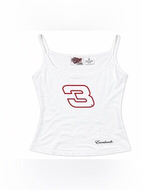 VTG Dale Earnhardt #3 Tank Top White Winners Circle Y2K Nascar Core Cami-Medium